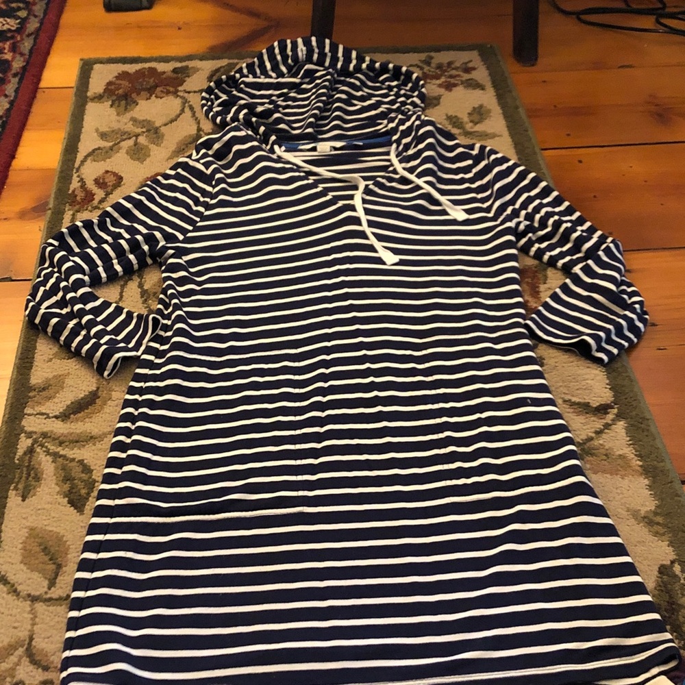 Boden Navy and White Striped Tunic